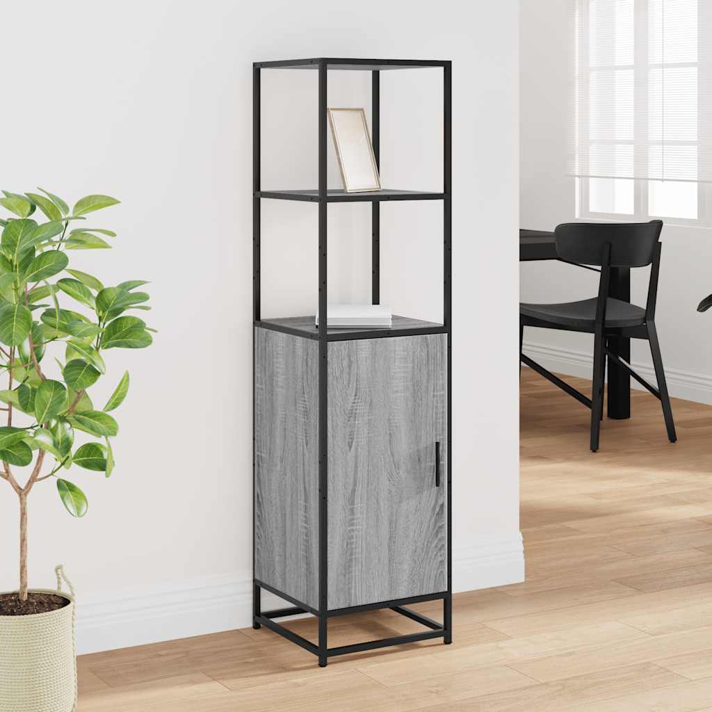 Highboard 35.5X35X139 Cm Engineered Wood And Metal