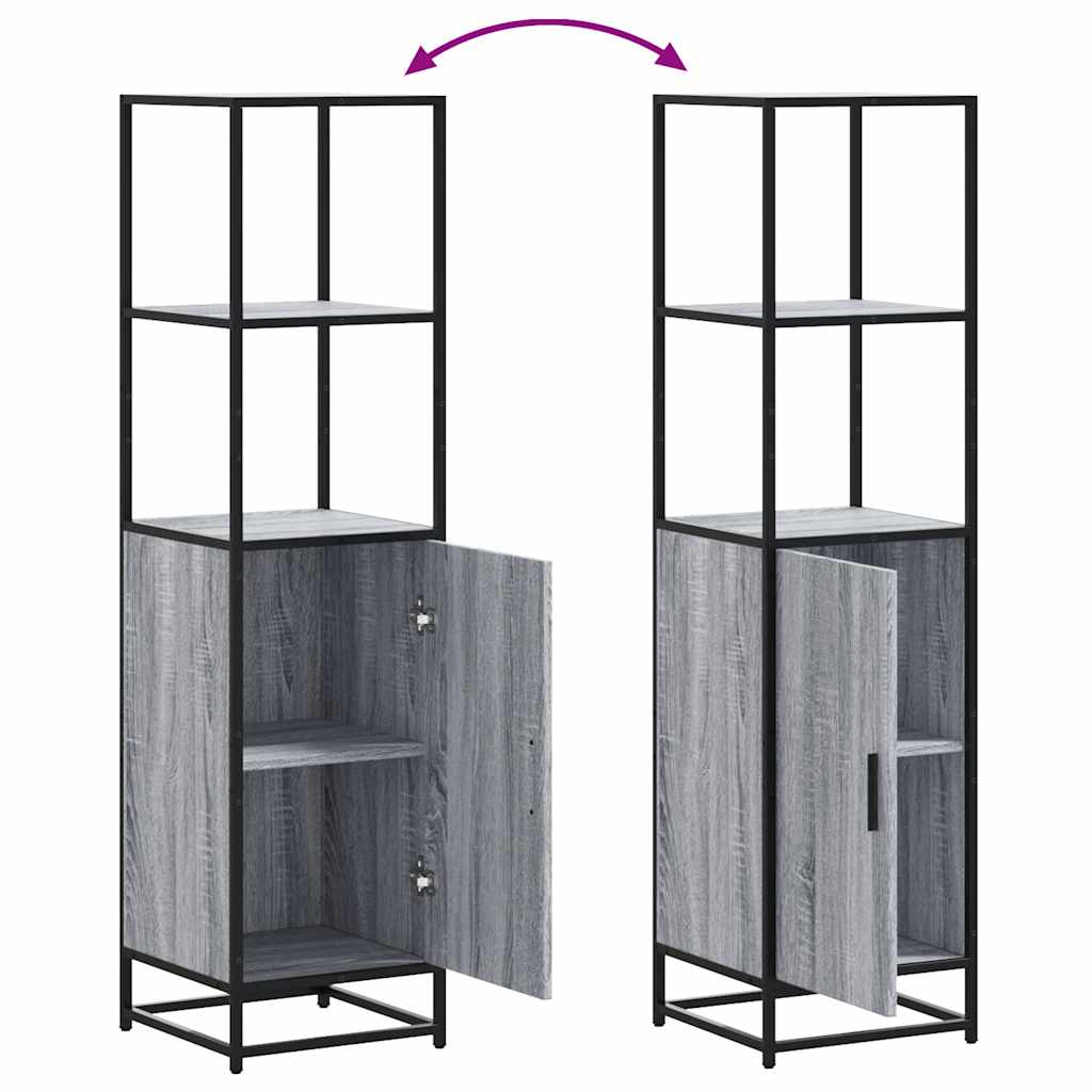 Highboard 35.5X35X139 Cm Engineered Wood And Metal