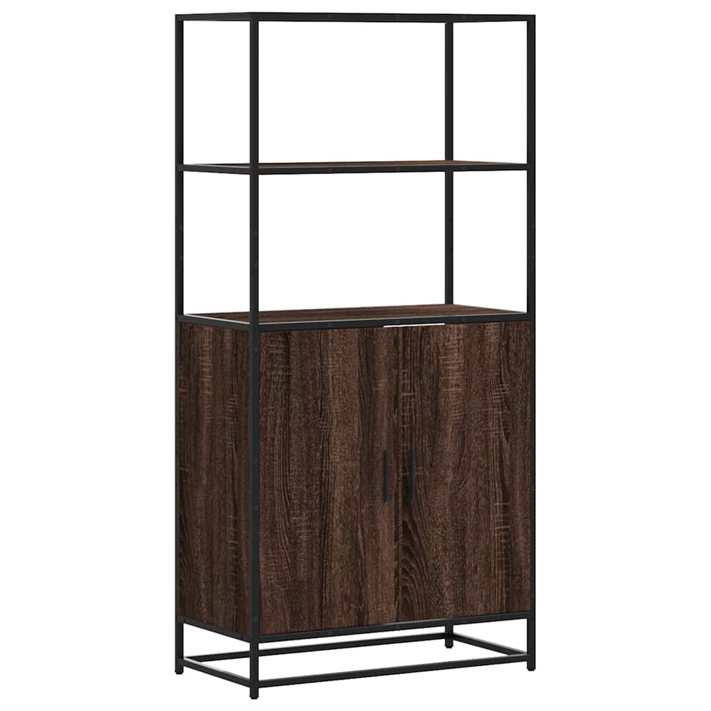 Highboard 68X35X139 Cm Engineered Wood And Metal