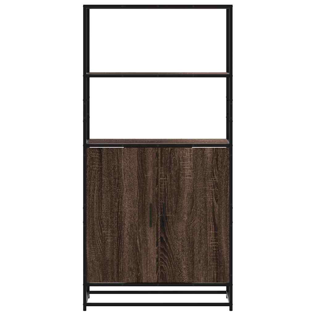 Highboard 68X35X139 Cm Engineered Wood And Metal