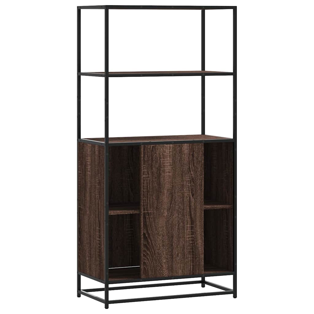 Highboard 68X35X139 Cm Engineered Wood And Metal