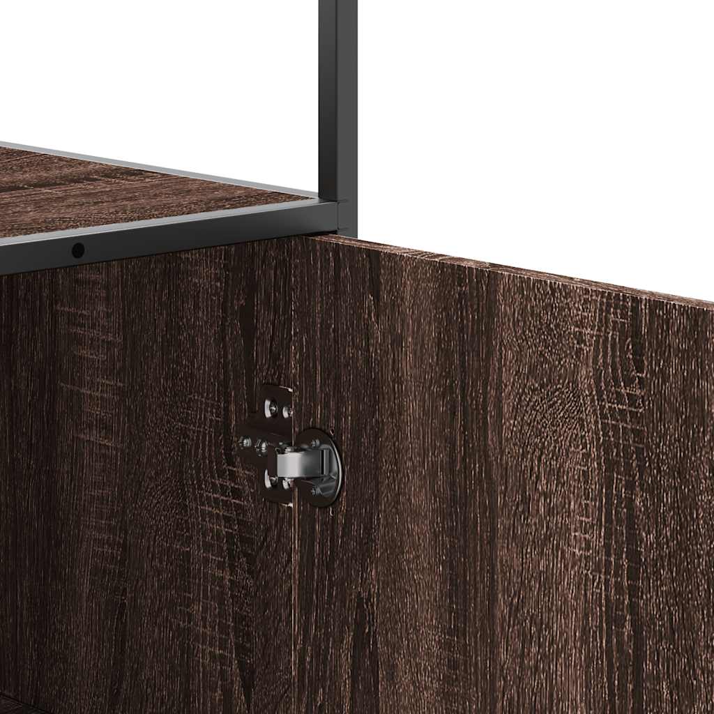 Highboard 68X35X139 Cm Engineered Wood And Metal