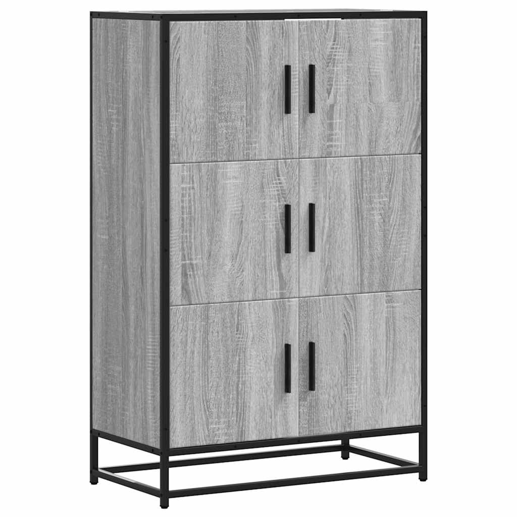 Highboard 68X35X106.5 Cm Engineered Wood And Metal