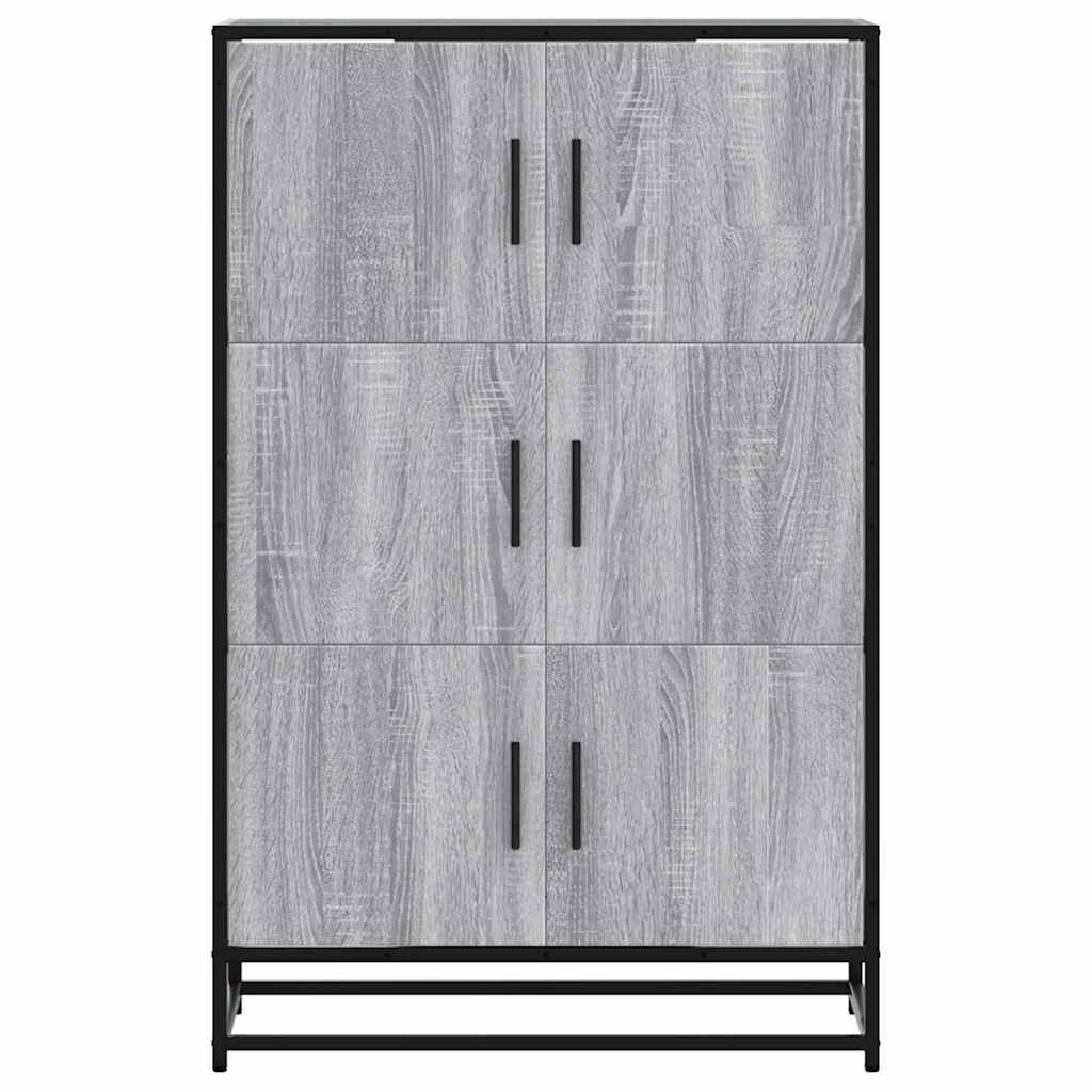Highboard 68X35X106.5 Cm Engineered Wood And Metal
