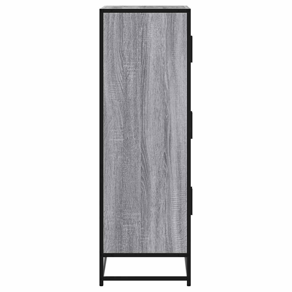 Highboard 68X35X106.5 Cm Engineered Wood And Metal