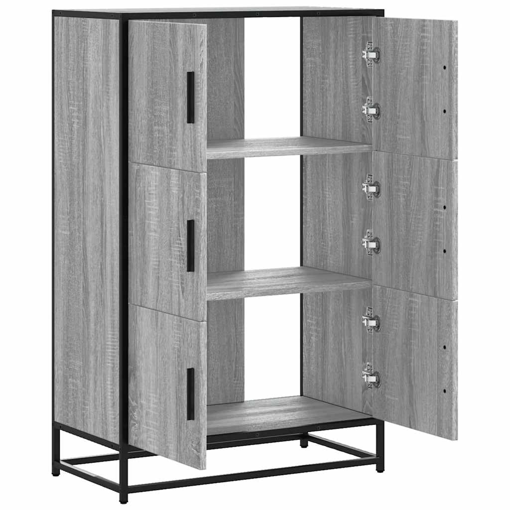 Highboard 68X35X106.5 Cm Engineered Wood And Metal