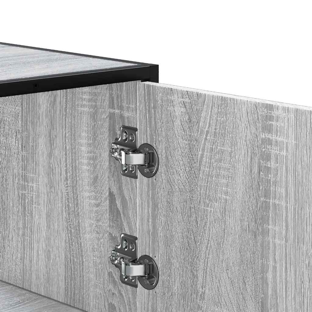 Highboard 68X35X106.5 Cm Engineered Wood And Metal