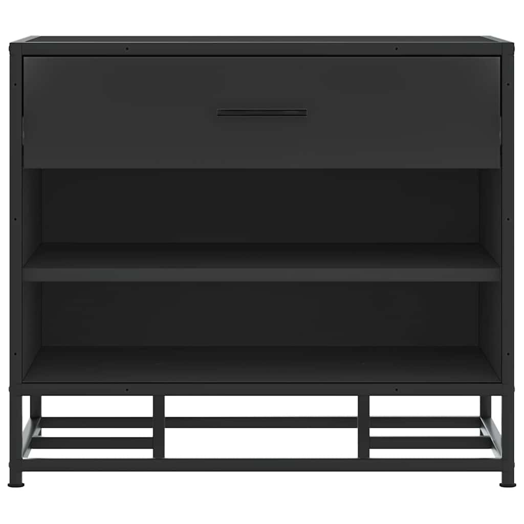 Storage & Entryway Benches Shoe Bench 60X40X53.5 Cm Engineered Wood Metal Black
