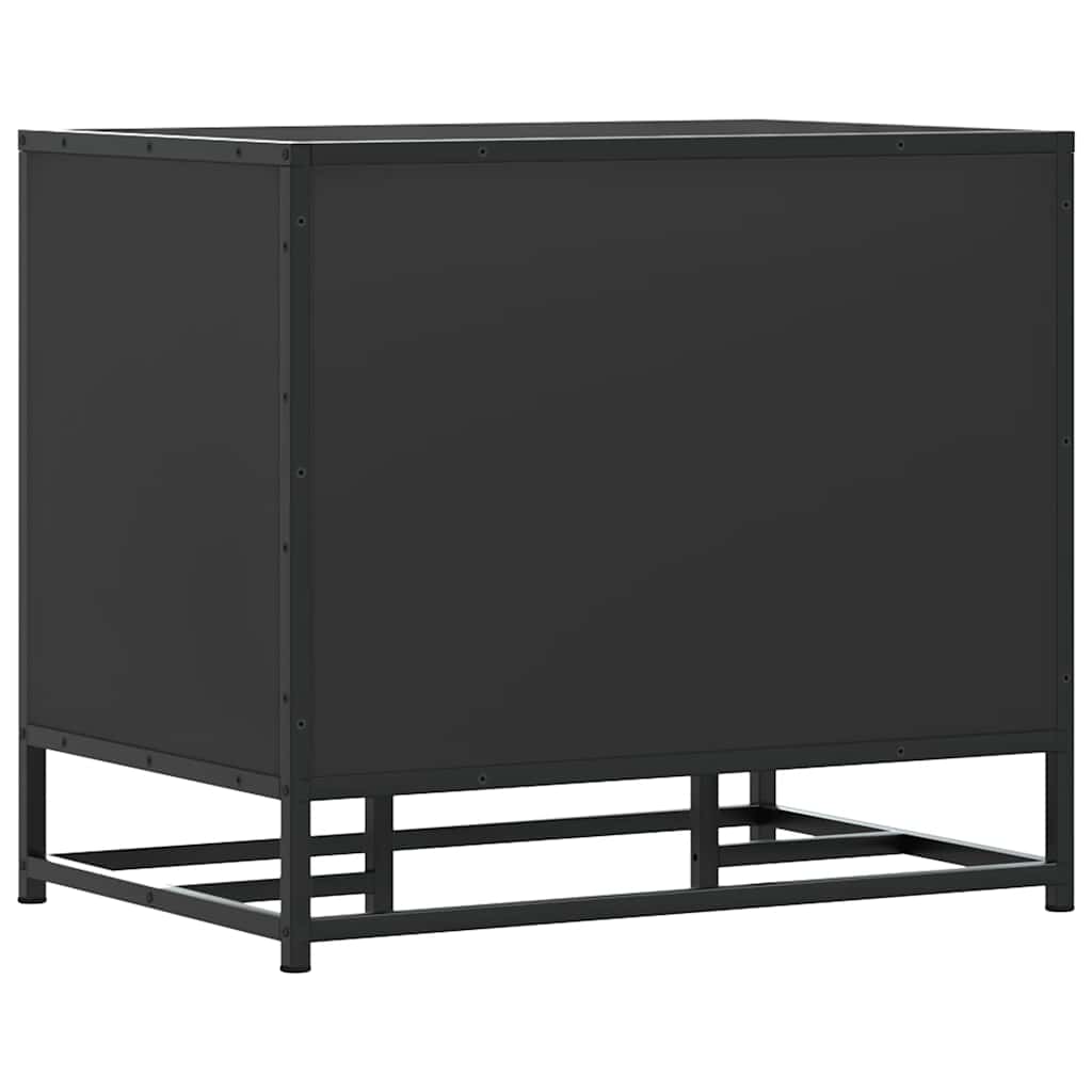 Storage & Entryway Benches Shoe Bench 60X40X53.5 Cm Engineered Wood Metal Black