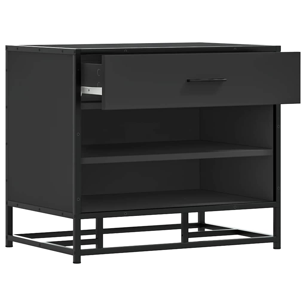 Storage & Entryway Benches Shoe Bench 60X40X53.5 Cm Engineered Wood Metal Black