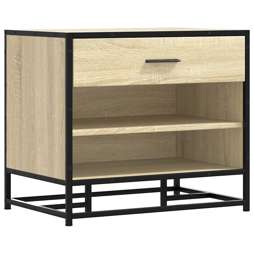 Storage & Entryway Benches Shoe Bench 60X40X53.5 Cm Engineered Wood Metal Black