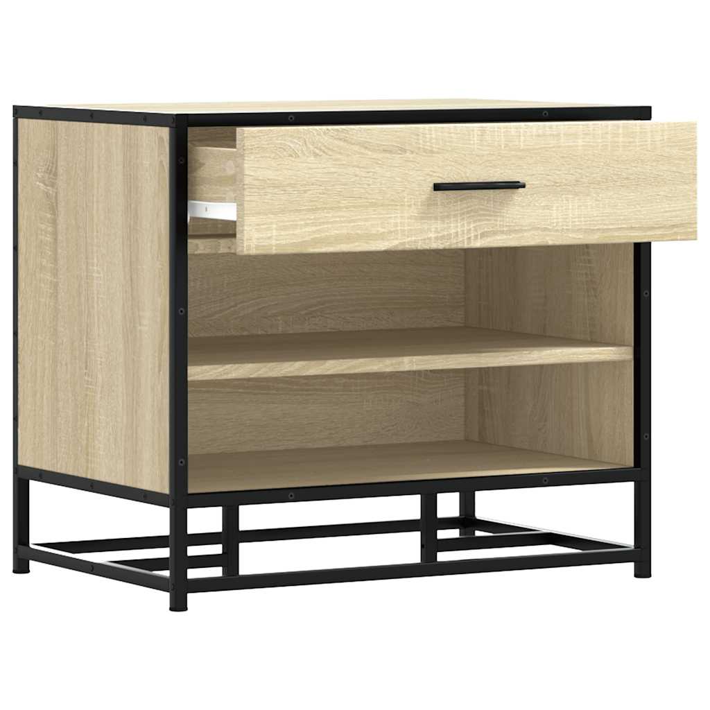 Storage & Entryway Benches Shoe Bench 60X40X53.5 Cm Engineered Wood Metal Black