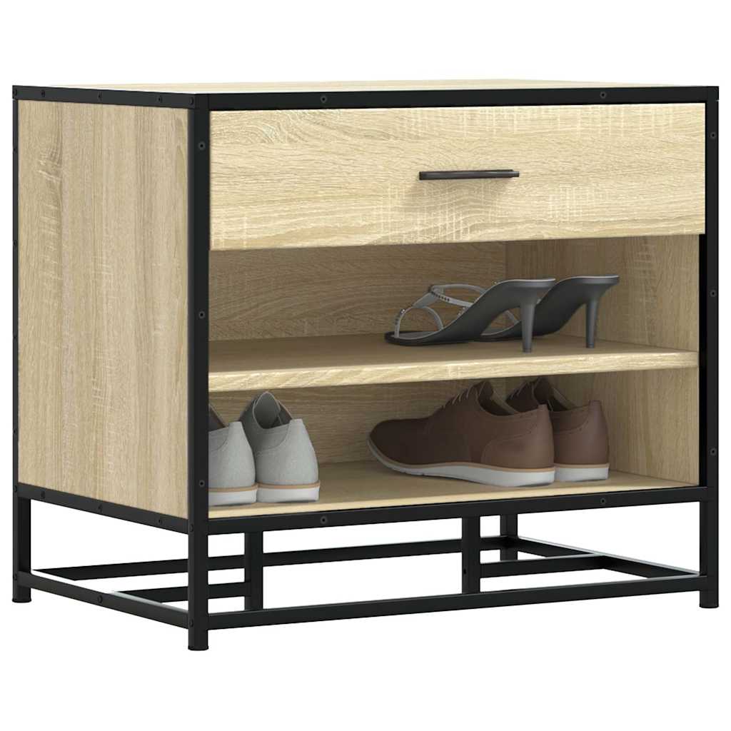 Storage & Entryway Benches Shoe Bench 60X40X53.5 Cm Engineered Wood Metal Black