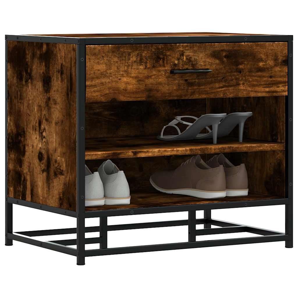 Shoe Bench 60X40X53.5 Cm Engineered Wood And Metal
