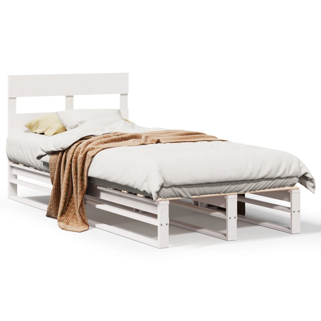 Bed Frame Without Mattress Solid Wood Pine