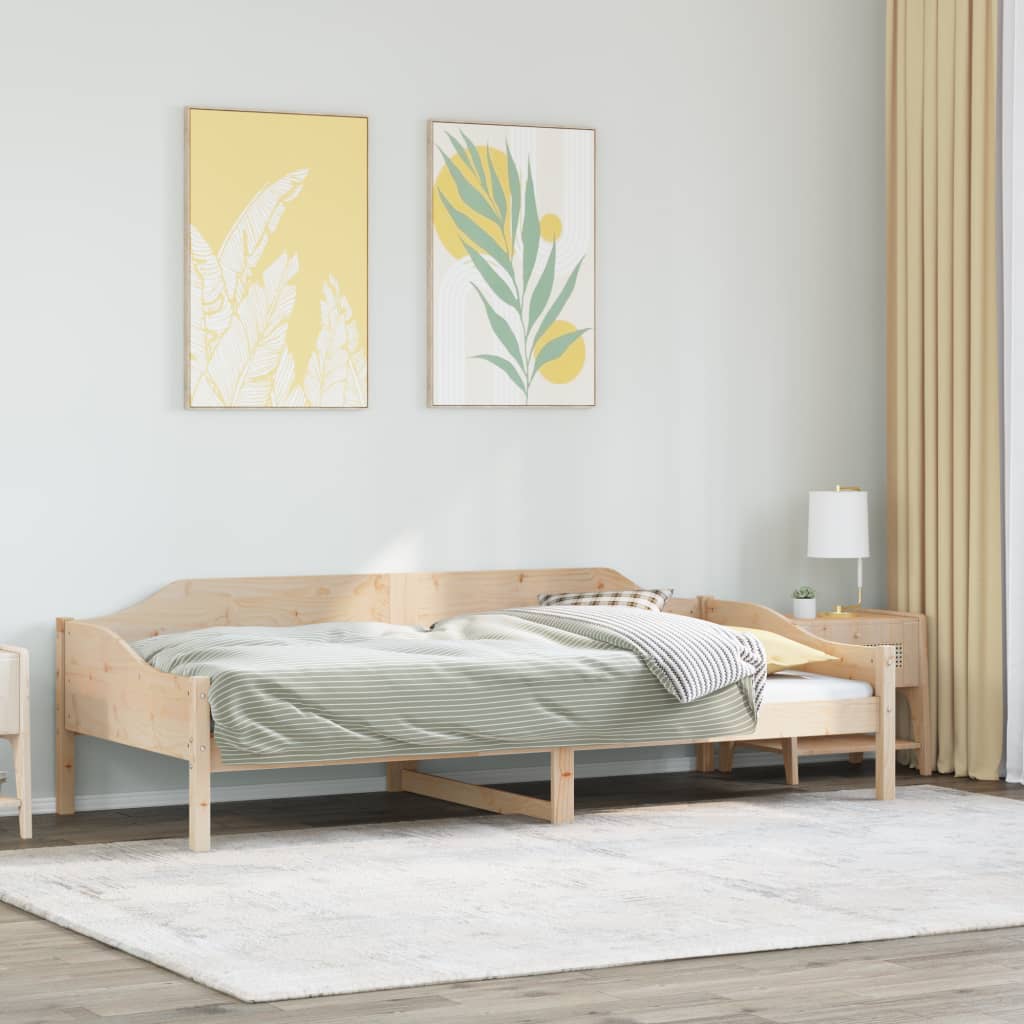 Bed Frame Without Mattress Solid Wood Pine