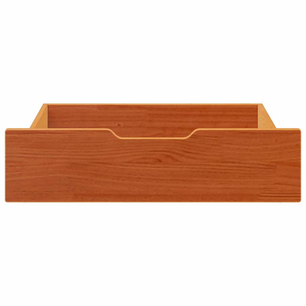 Under-Bed Drawers 2 Pcs 75X55X17 Cm Solid Wood Pine
