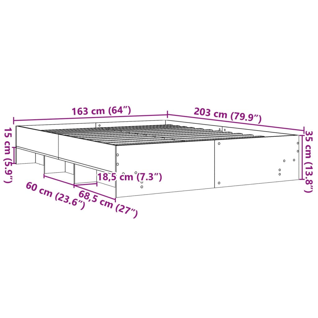 Bed Frame | | Engineered Wood | Double | Storage | Bed Frame