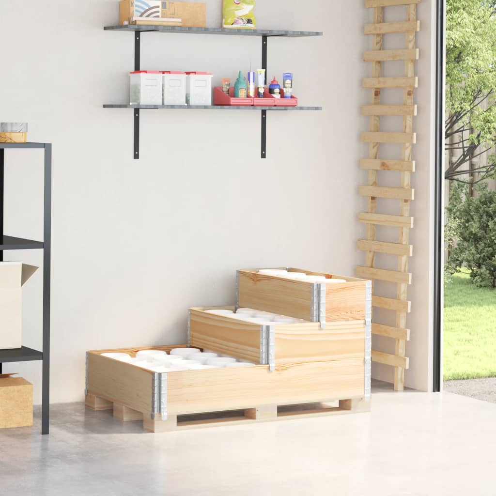 3-Tier Raised Bed Brown 120X80 Cm Solid Wood Pine
