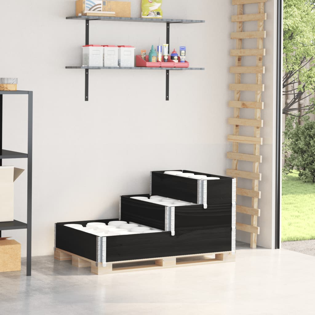 3-Tier Raised Bed Brown 120X80 Cm Solid Wood Pine