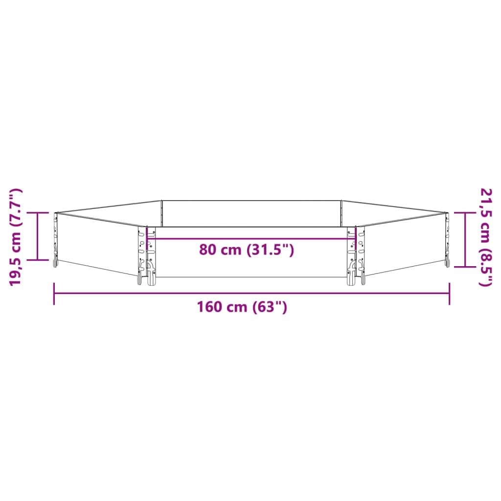 Raised Bed Hexagon Solid Wood Pine