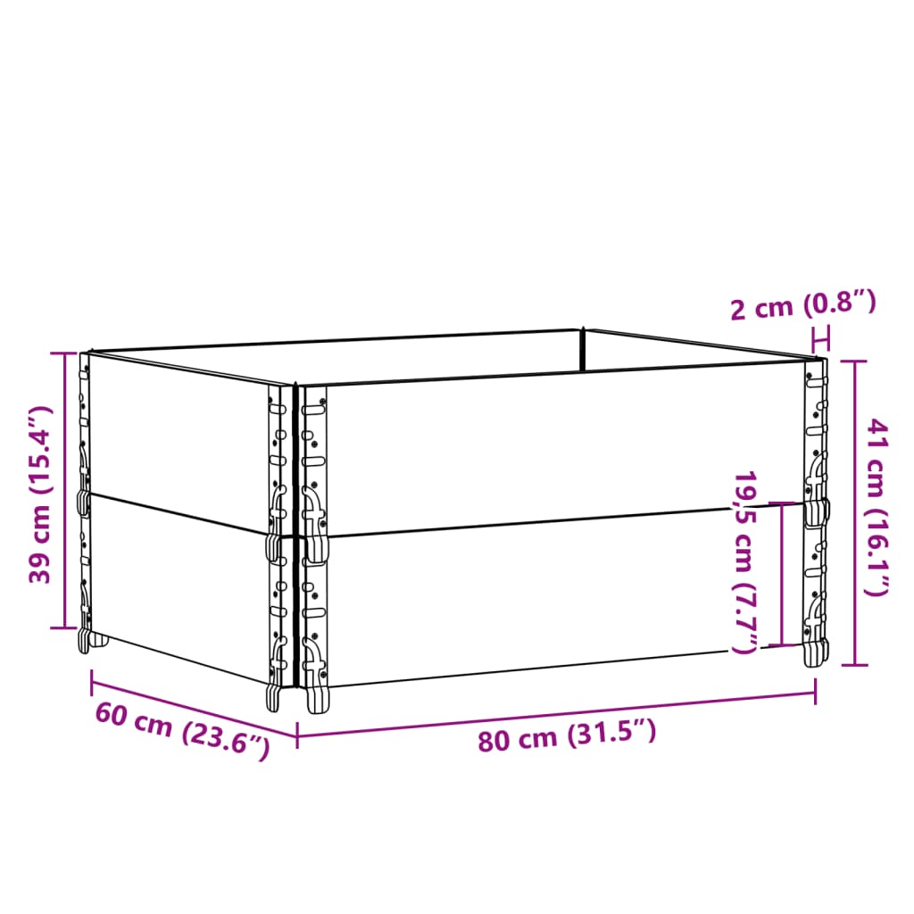 Garden Planter 80X60 Cm Solid Wood Pine