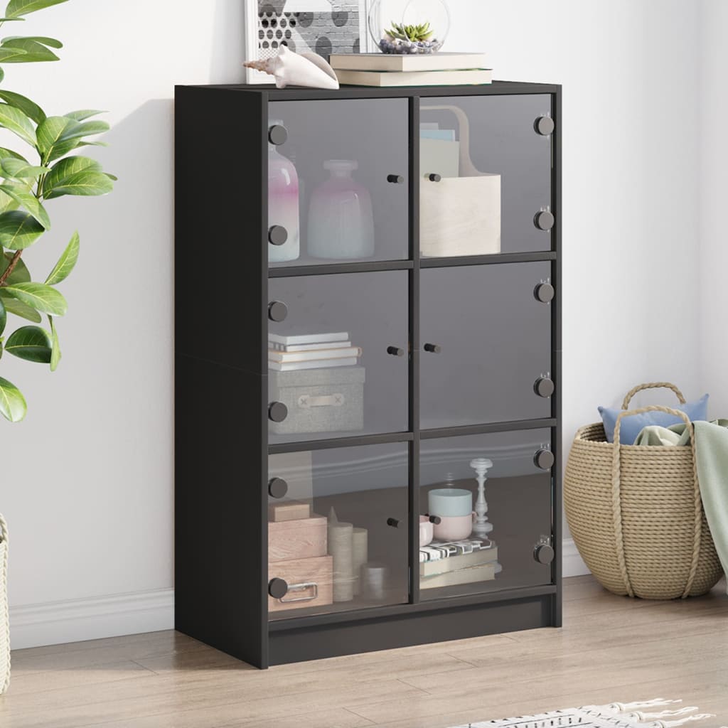 Highboard With Doors 68X37X109 Cm Engineered Wood