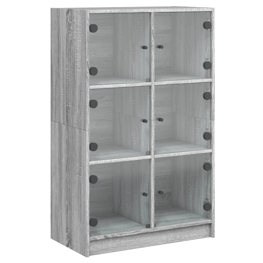 Highboard With Doors 68X37X109 Cm Engineered Wood