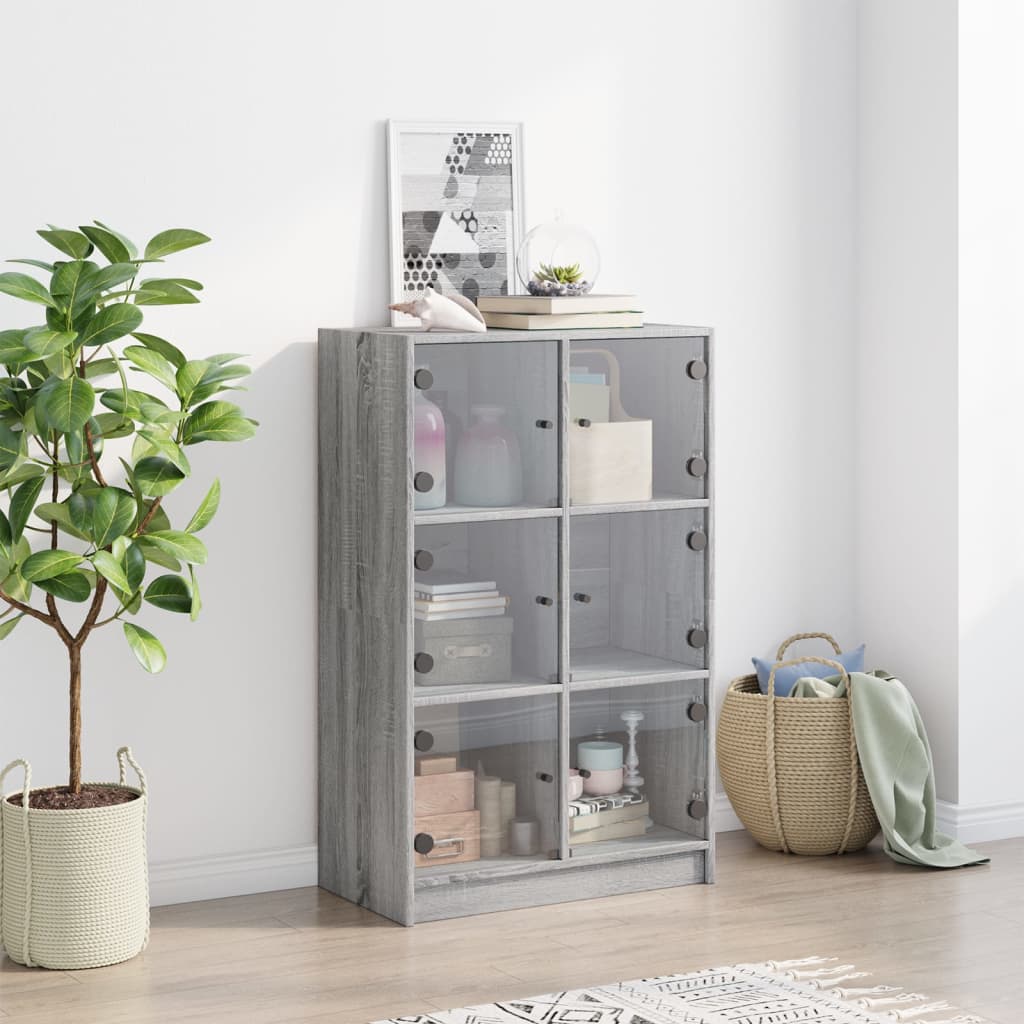 Highboard With Doors 68X37X109 Cm Engineered Wood