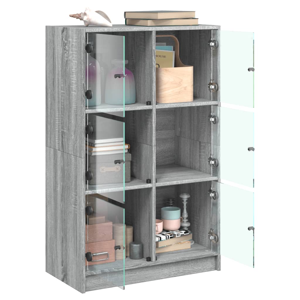 Highboard With Doors 68X37X109 Cm Engineered Wood
