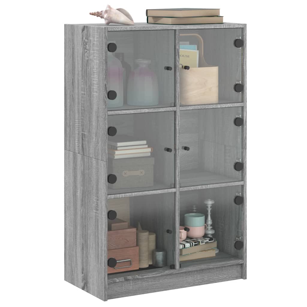 Highboard With Doors 68X37X109 Cm Engineered Wood