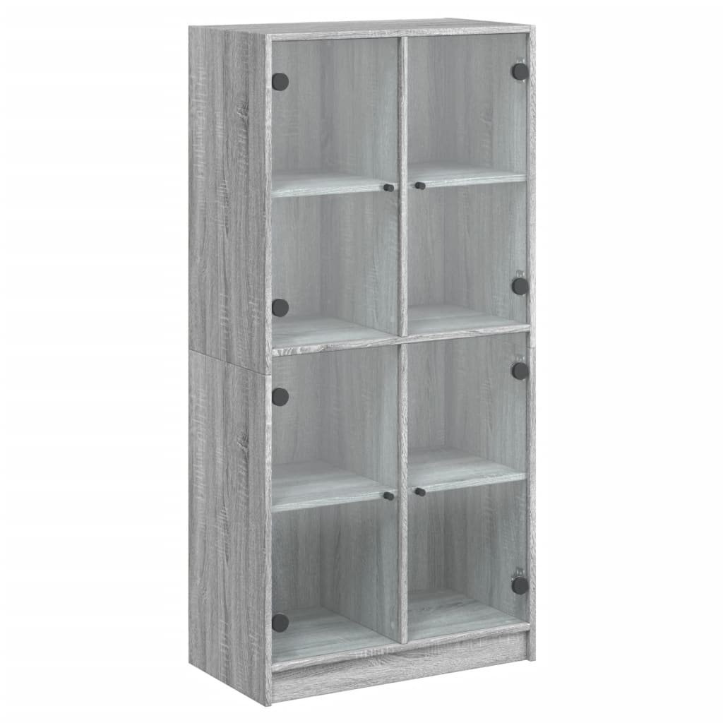Highboard With Doors 68X37X142 Cm Engineered Wood