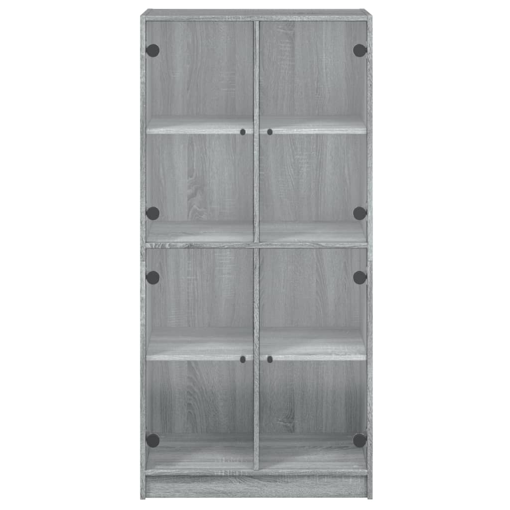 Highboard With Doors 68X37X142 Cm Engineered Wood