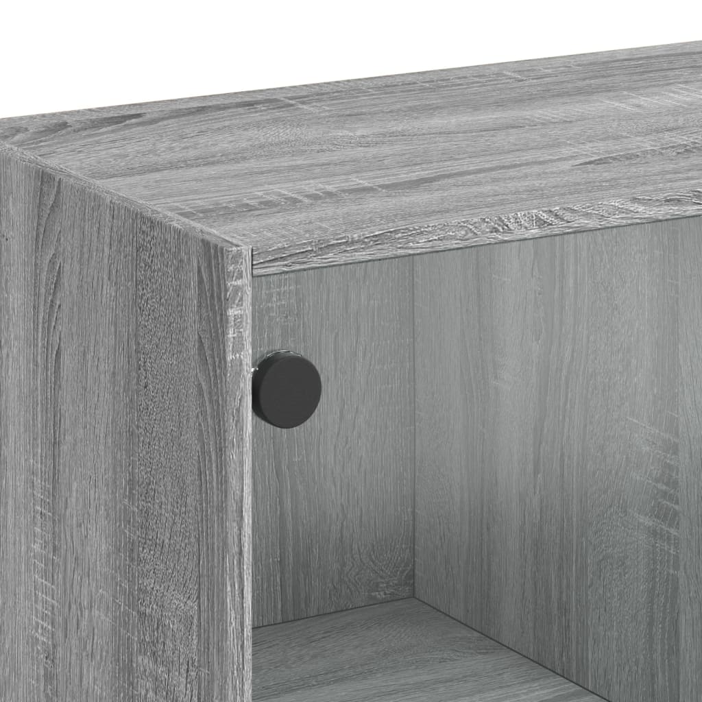 Highboard With Doors 68X37X142 Cm Engineered Wood