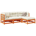 4 Piece Garden Sofa Set Solid Wood Douglas Fir