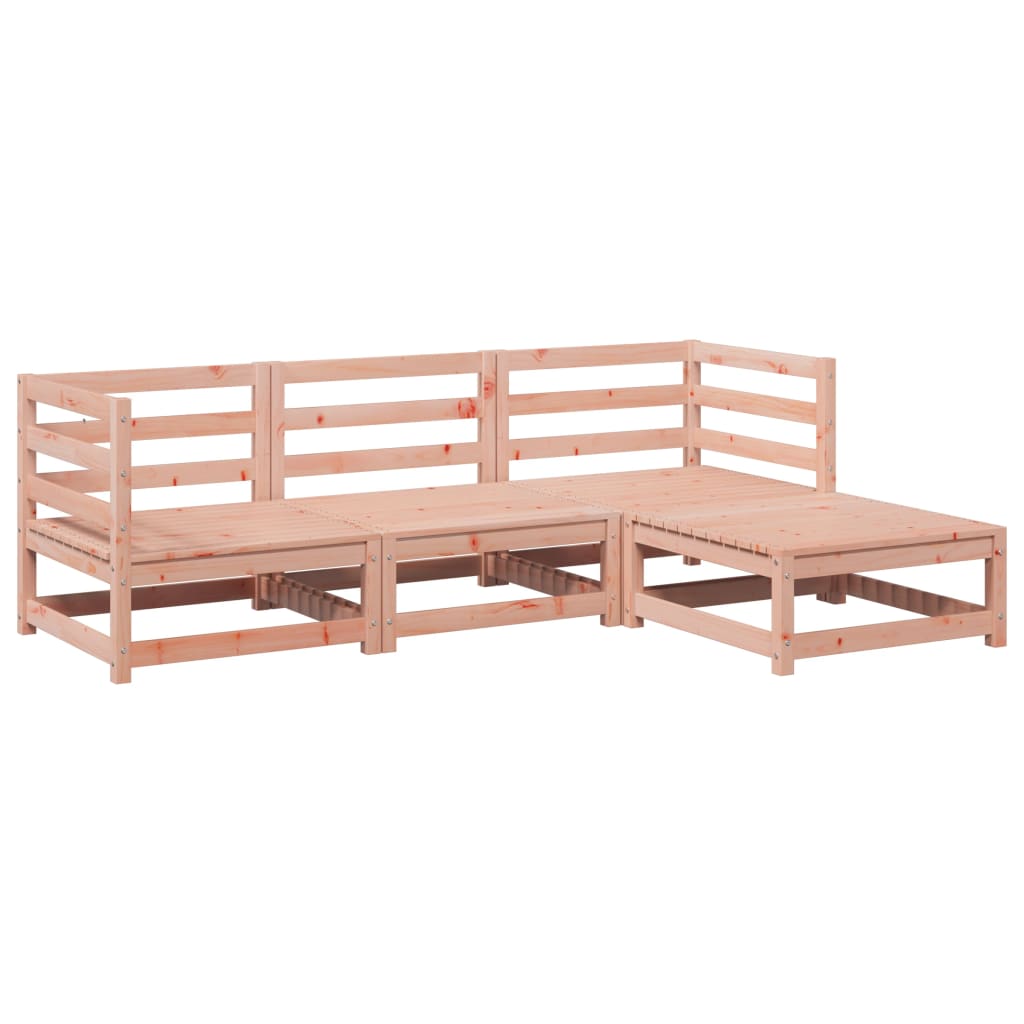 4 Piece Garden Sofa Set Solid Wood Douglas Fir