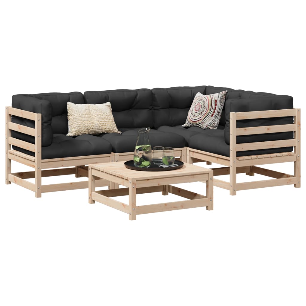 5 Piece Garden Sofa Set Impregnated Wood Pine