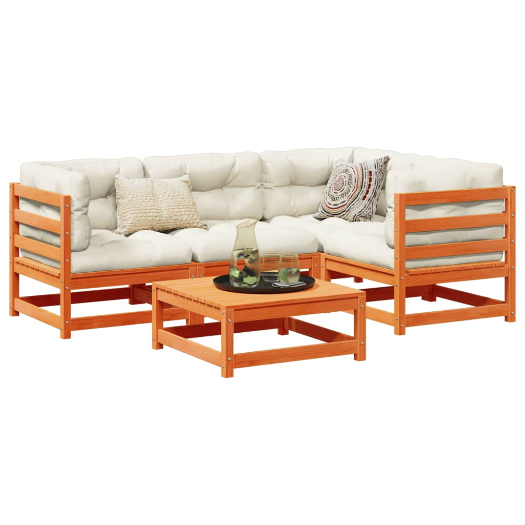 5 Piece Garden Sofa Set Impregnated Wood Pine