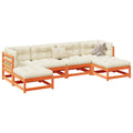 6 Piece Garden Sofa Set Solid Wood Pine