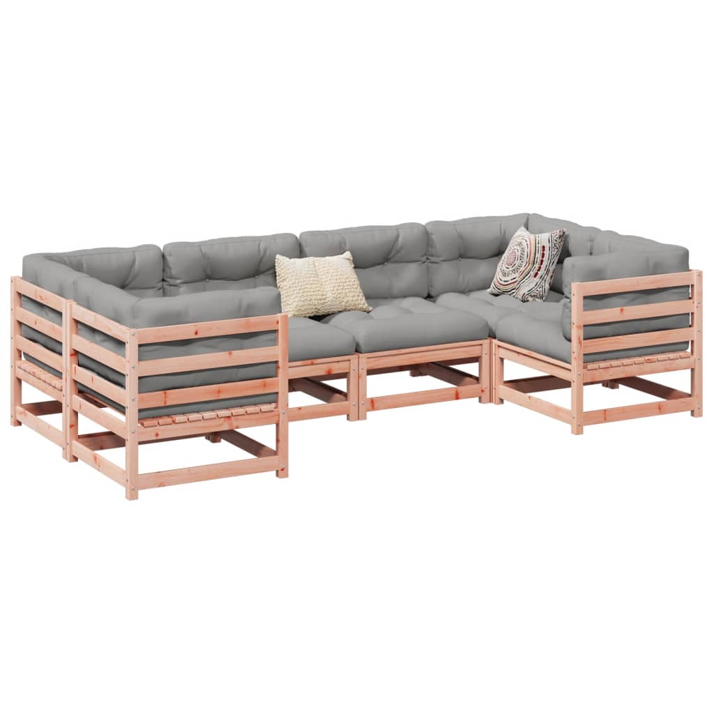 6 Piece Garden Sofa Set Solid Wood Pine