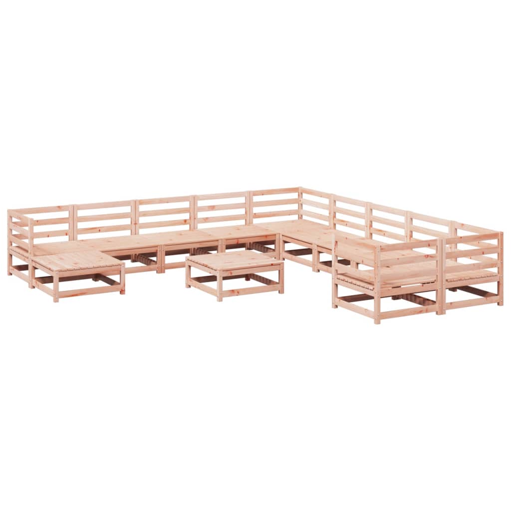 12 Piece Garden Sofa Set Solid Wood Pine