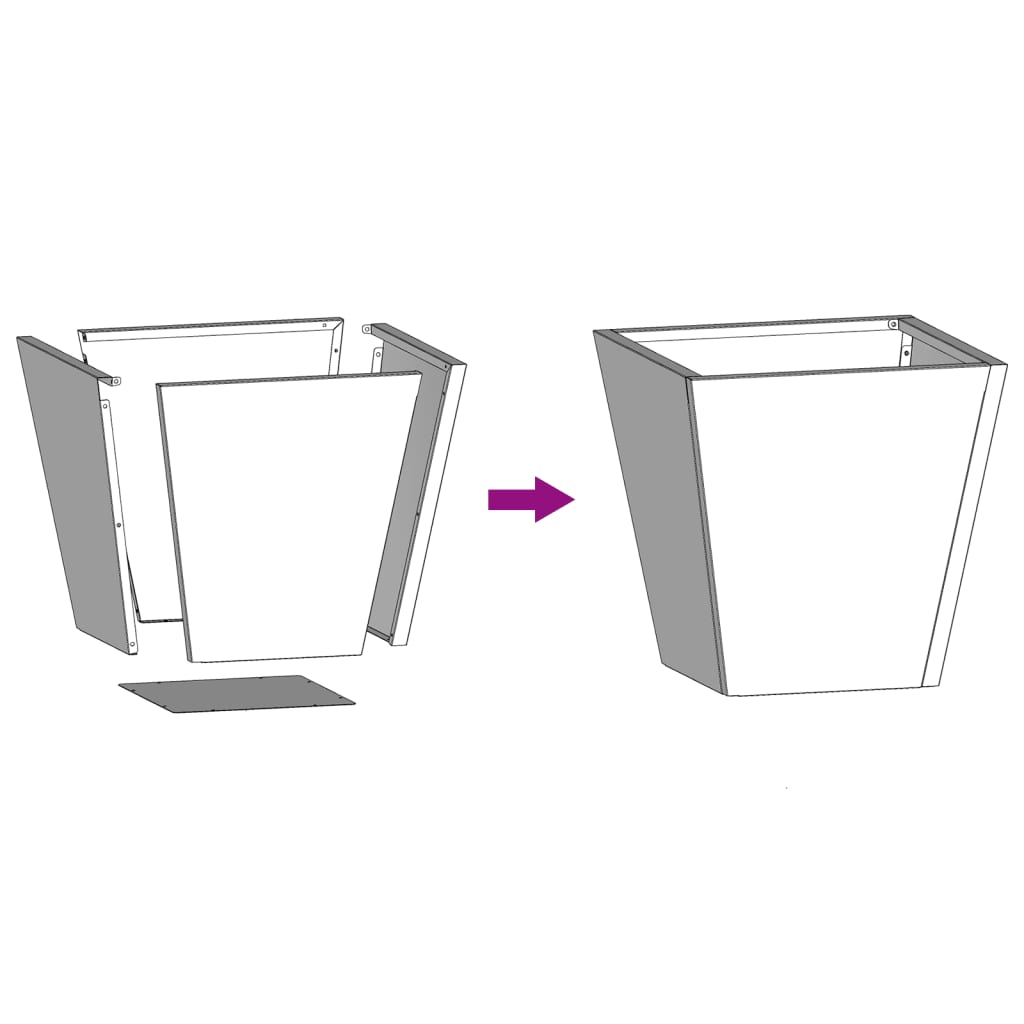 Garden Planter Anthracite Steel