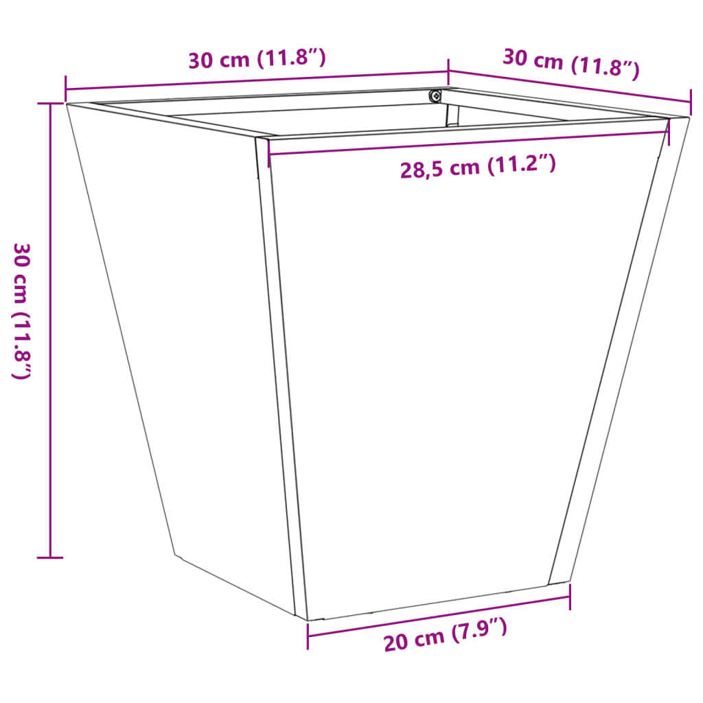 Garden Planter Anthracite Steel