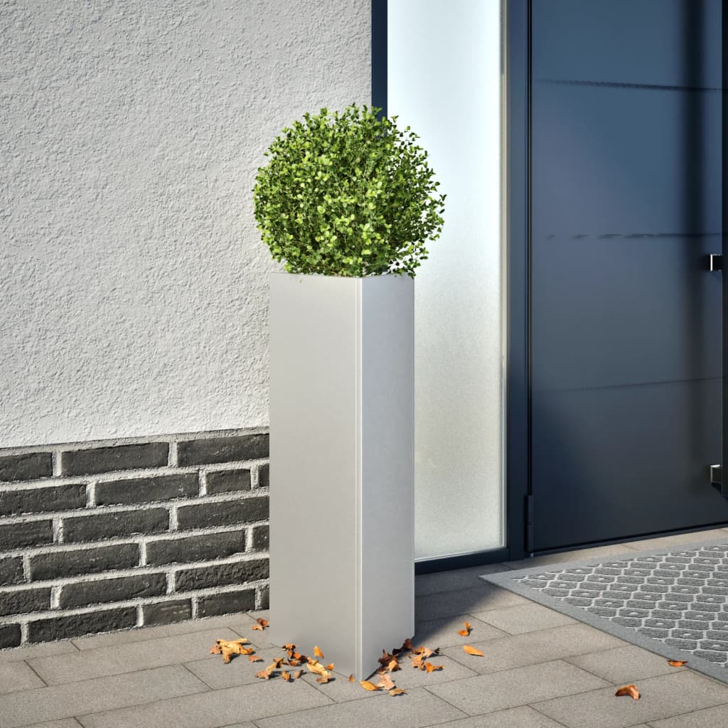 Garden Planters 2 Pcs Triangular Galvanized Steel