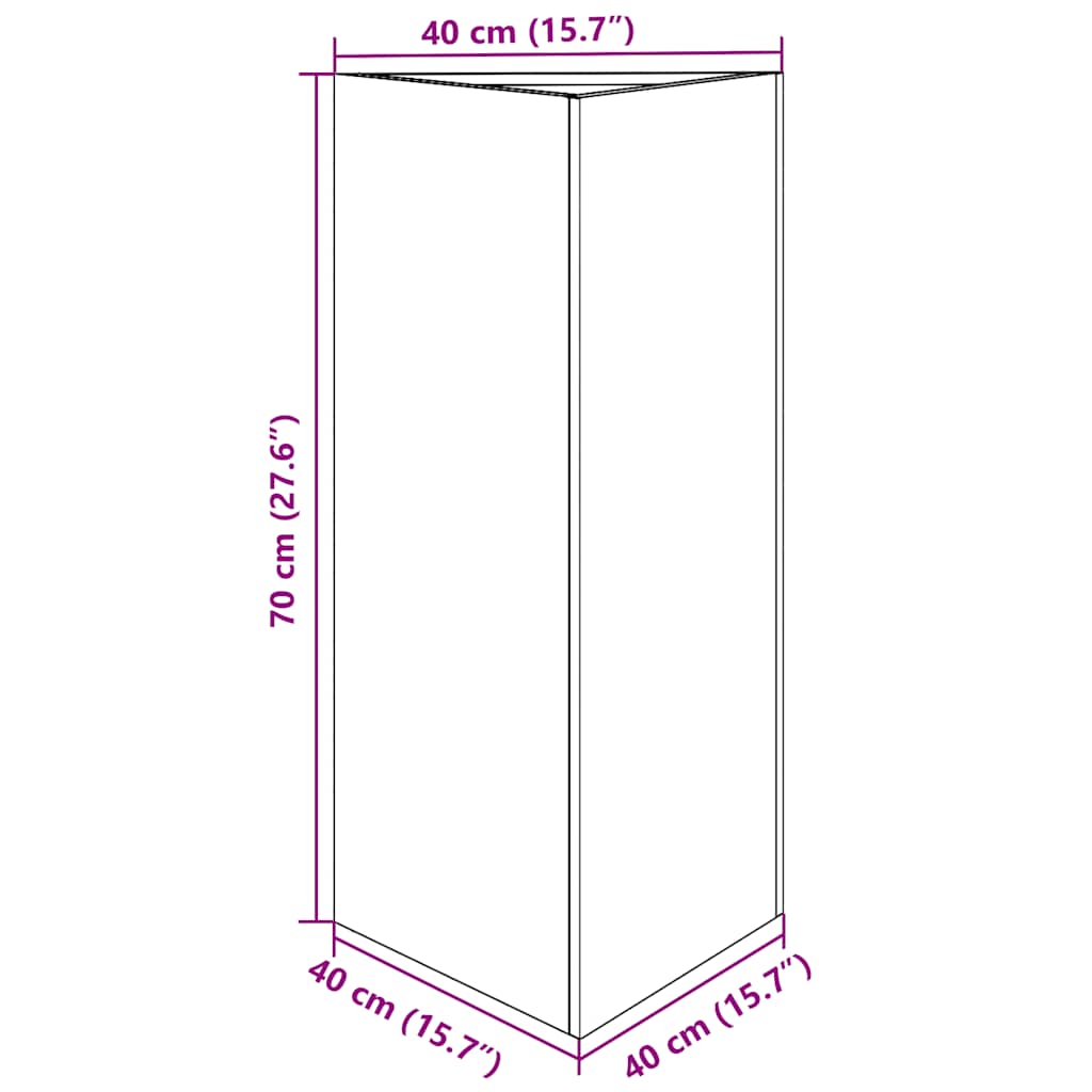 Garden Planters 2 Pcs Triangular Galvanized Steel