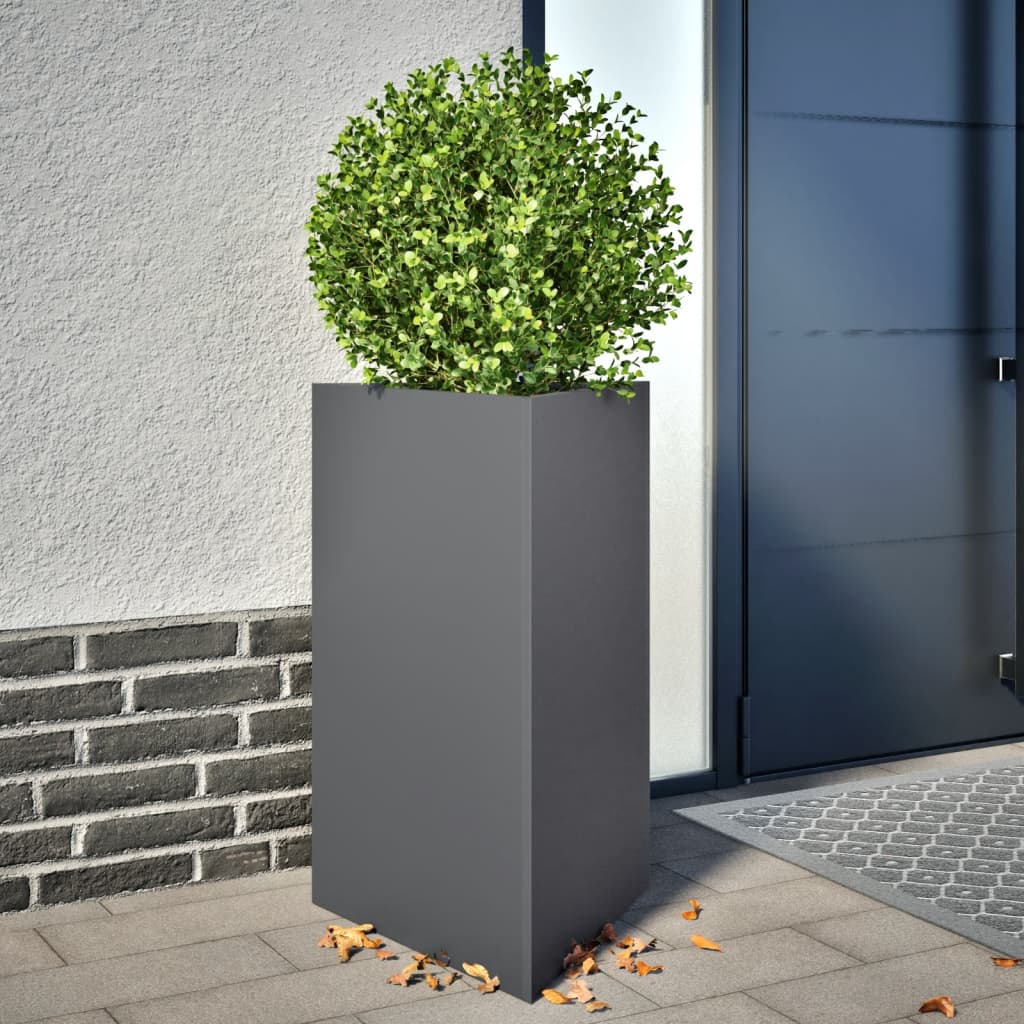 Garden Planters 2 Pcs Triangular Galvanized Steel