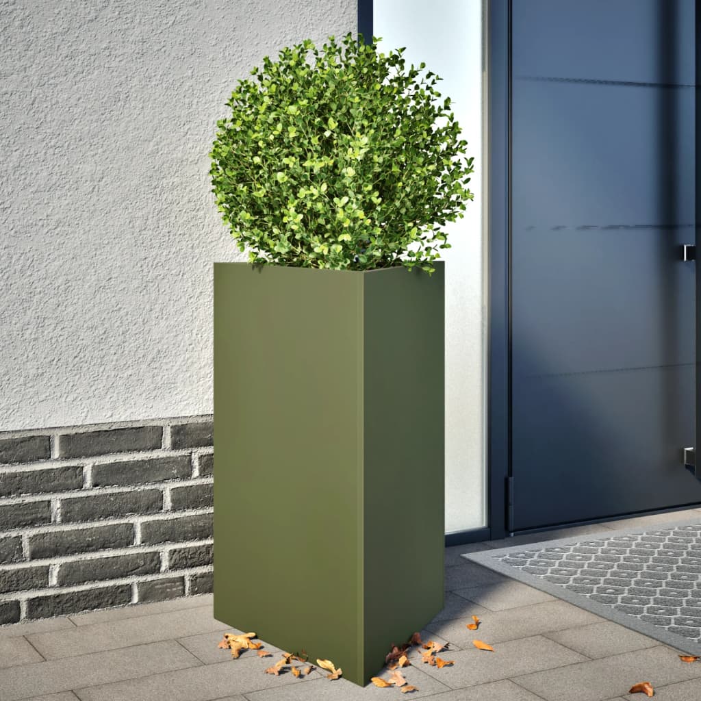 Garden Planters 2 Pcs Triangular Galvanized Steel