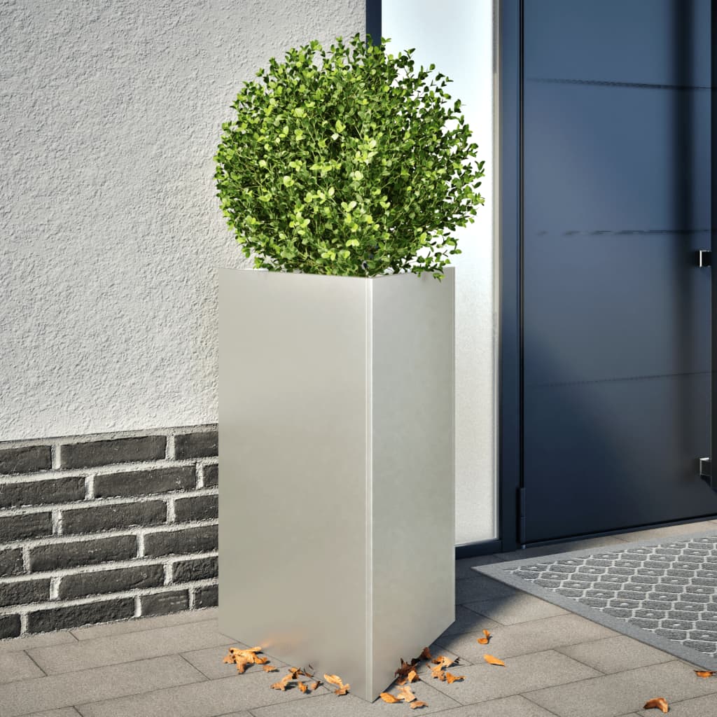 Garden Planters 2 Pcs Triangular Galvanized Steel