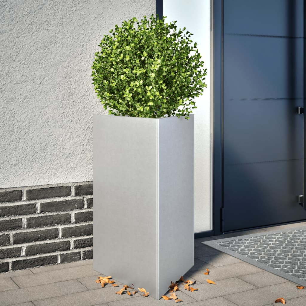 Garden Planters 2 Pcs Triangular Galvanized Steel