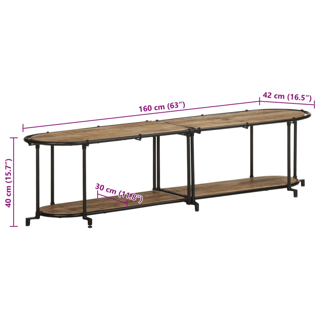 Tv Cabinet Solid Wood Rough Mango